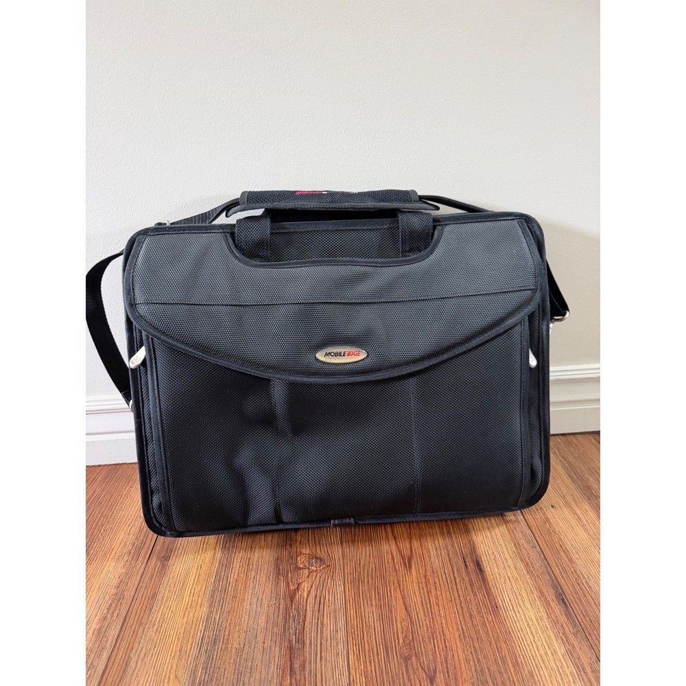 Mobile Edge Black Cordura Nylon Laptop Briefcase Messenger Bag Travel Case